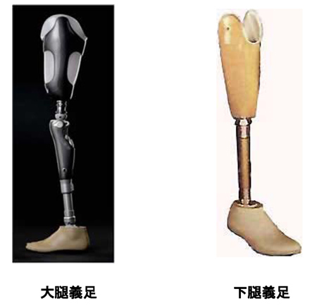 図３．義足の種類