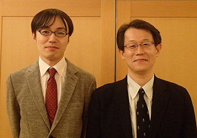 左：筆頭著者・春日義史（現所属：川崎市立川崎病院産婦人科）、右：筆者
